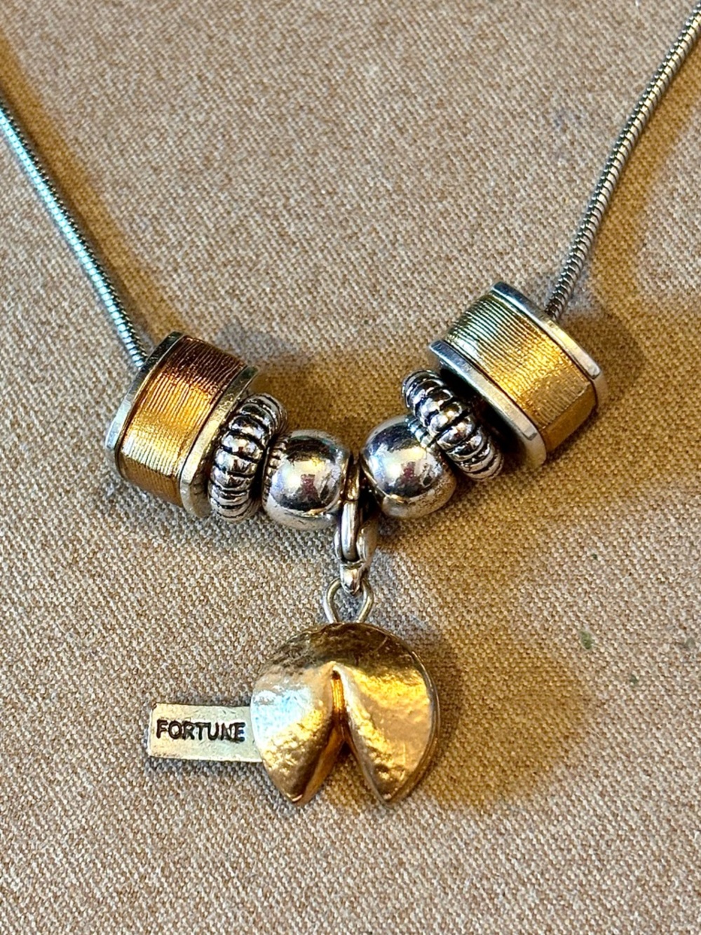 💲⤵️ Brighton Fortune Cookie snap charm Hammered gold Lucky Fortune slip Retired - Picture 5 of 6